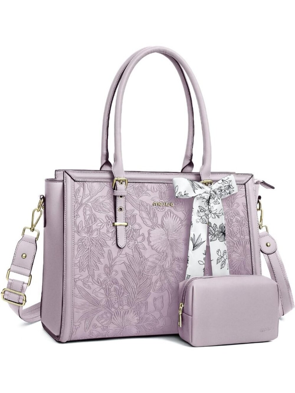 Stylish PU Leather Tote Bag for Women - Fits 17-17.3 inch Laptops, Chic
